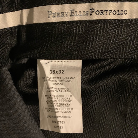 Gray Perry Ellis Portfolio Men’s Dress Pants Size 36/32 - Picture 2 of 2